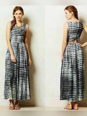 Anthropology Neuw Shibori Maxi Dress